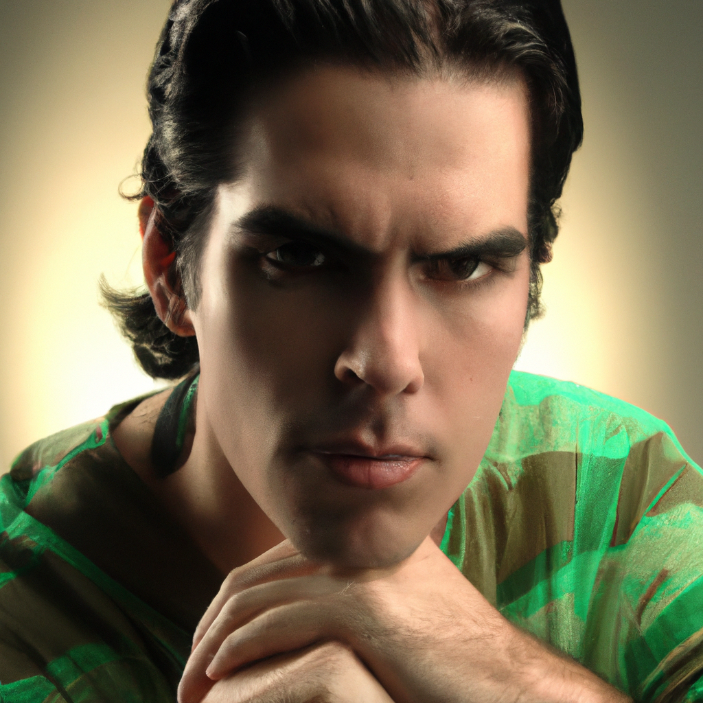 Portrait lumineux en studio